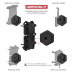 RAM® Tough-Claw™ Mică bază de clemă cu adaptor Vibe-Safe™