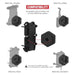 RAM® Vibe-Safe™ cu adaptor NPT pentru suporturi cu 2 găuri