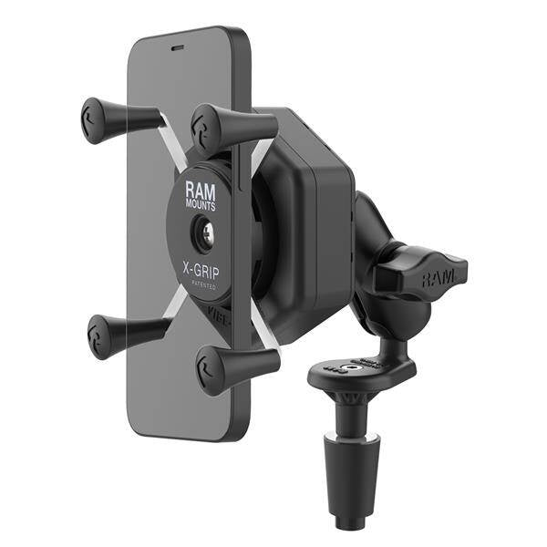 RAM® X-Grip® Suport pentru telefon cu Vibe-Safe™ și bază pentru furcă - scurt