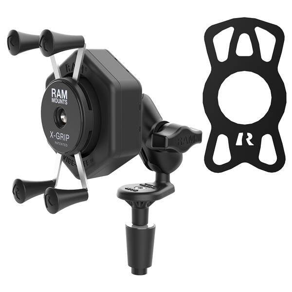 RAM® X-Grip® Suport pentru telefon cu Vibe-Safe™ și bază pentru furcă - scurt