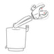 Suport pentru băuturi RAM® Level Cup™ 16oz cu suport RAM® Tough-Claw™