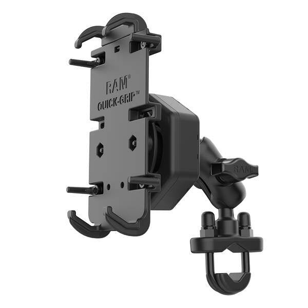 Suport pentru telefon RAM® Quick-Grip™ XL cu Vibe-Safe™ și bază U-Bolt - scurt