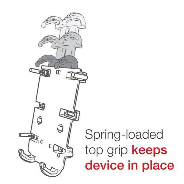 Suport pentru telefon RAM® Quick-Grip™ XL cu bază U-Bolt pentru ghidon - scurt