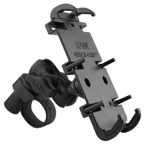 Suport pentru telefon RAM® Quick-Grip™ XL cu bază de ghidon RAM® Tough-Strap™