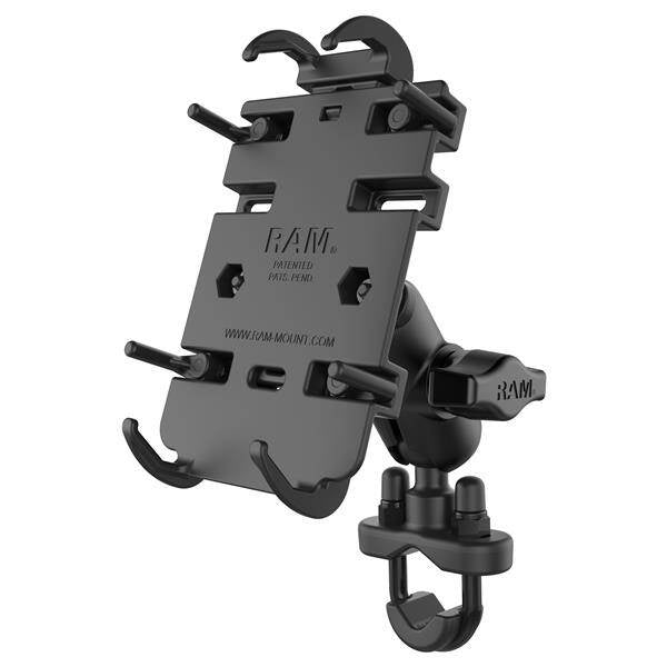 Suport pentru telefon RAM® Quick-Grip™ cu bază U-Bolt pentru ghidon - scurt