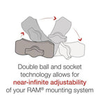 Suport pentru telefon RAM® Quick-Grip™ cu bază pentru ghidon RAM® Tough-Strap™