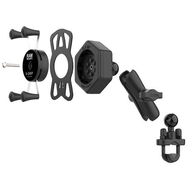 Suport pentru telefon RAM® X-Grip® cu Vibe-Safe™ și bază U-Bolt - Mediu