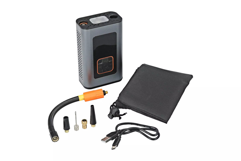 Compresor moto portabil 12V LCD + powerbank 4000 mAh