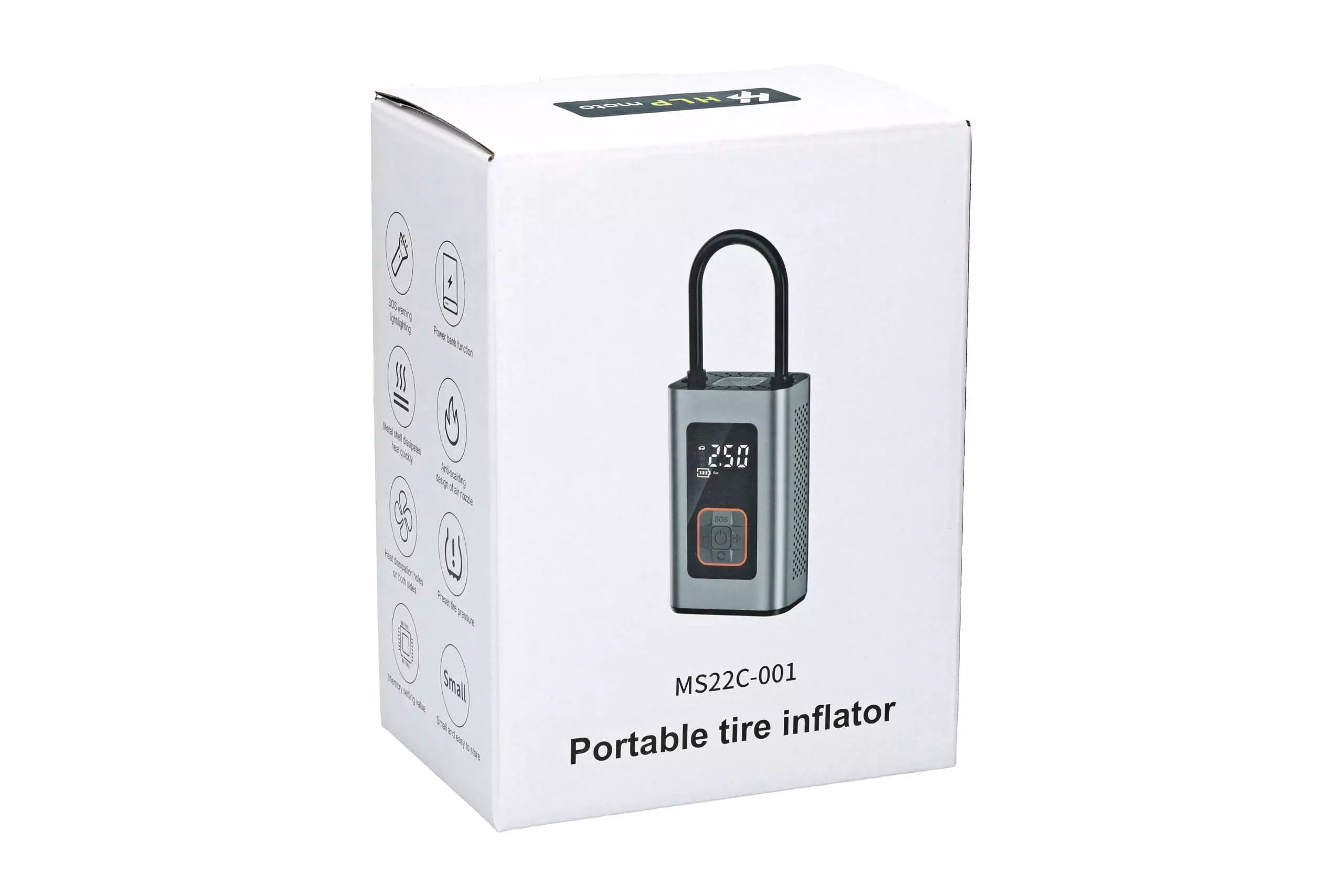 Compresor moto portabil 12V LCD + powerbank 4000 mAh